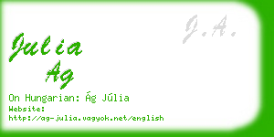 julia ag business card